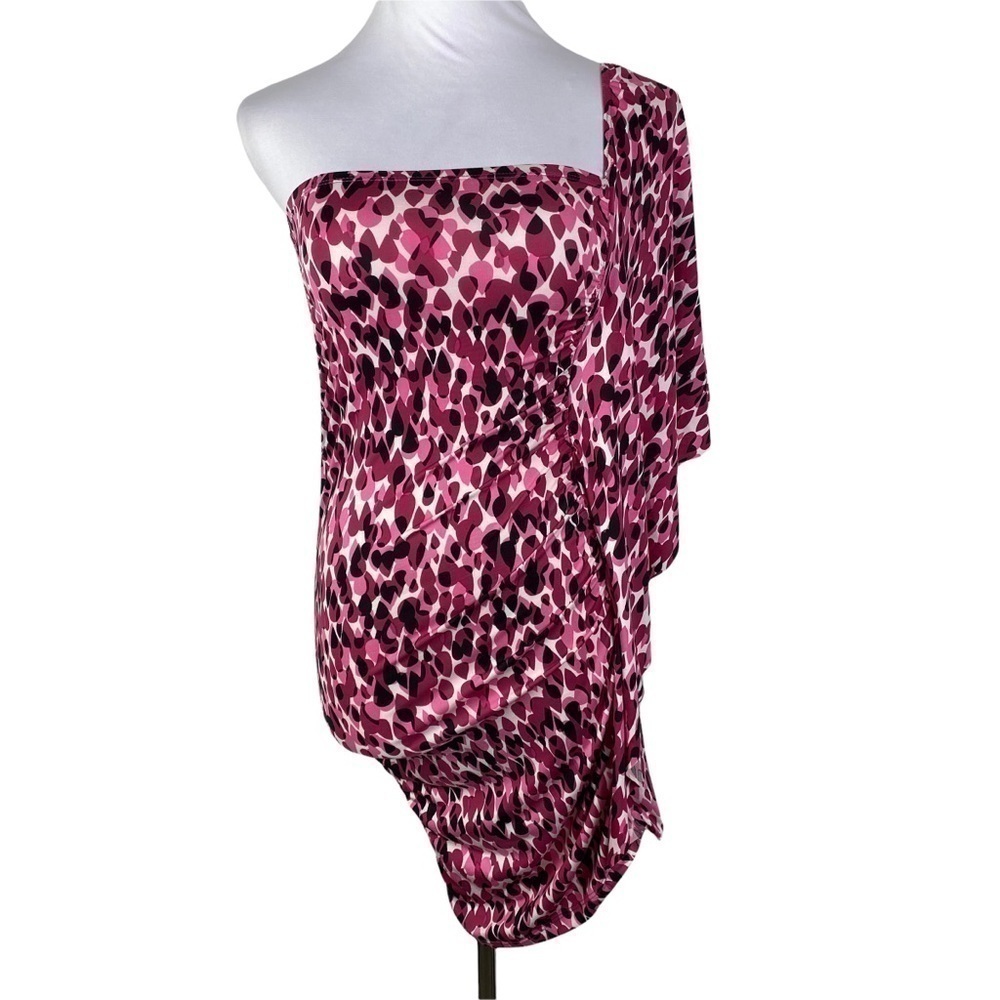 Global Village Kailua Hawaii One Shoulder Asymmetrical Hawaiian Luau Dress Small